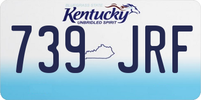 KY license plate 739JRF
