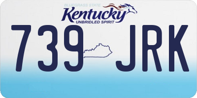 KY license plate 739JRK