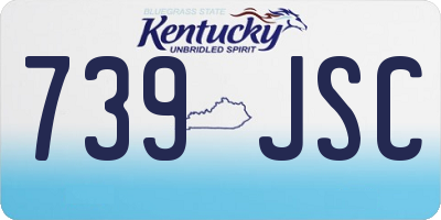 KY license plate 739JSC