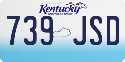 KY license plate 739JSD