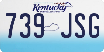 KY license plate 739JSG