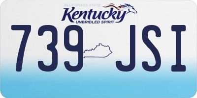 KY license plate 739JSI