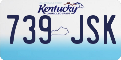 KY license plate 739JSK