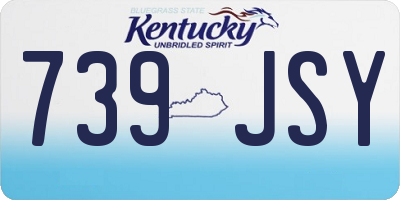 KY license plate 739JSY