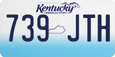 KY license plate 739JTH