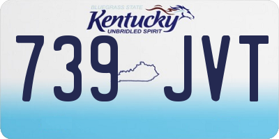 KY license plate 739JVT