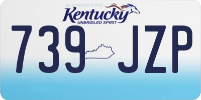 KY license plate 739JZP