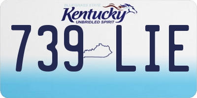 KY license plate 739LIE