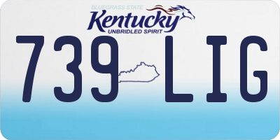 KY license plate 739LIG