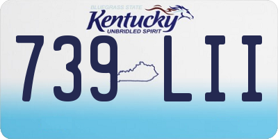 KY license plate 739LII
