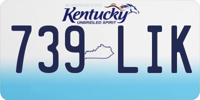 KY license plate 739LIK