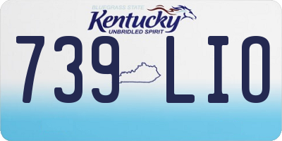 KY license plate 739LIO