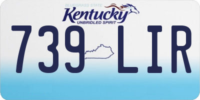 KY license plate 739LIR
