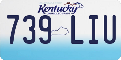 KY license plate 739LIU