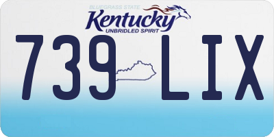 KY license plate 739LIX