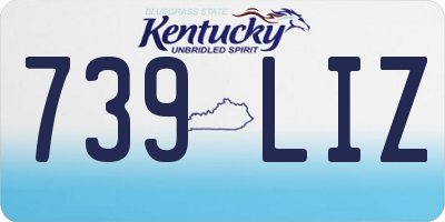 KY license plate 739LIZ