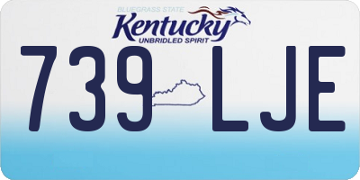 KY license plate 739LJE