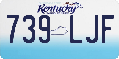 KY license plate 739LJF