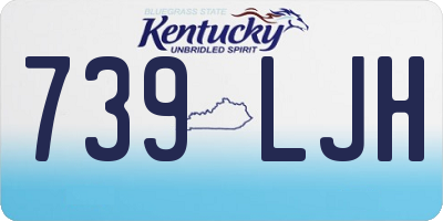 KY license plate 739LJH