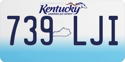 KY license plate 739LJI
