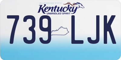 KY license plate 739LJK