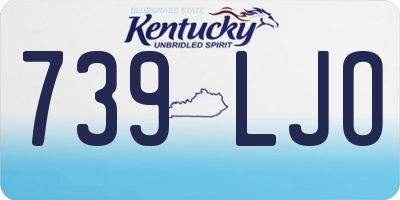 KY license plate 739LJO