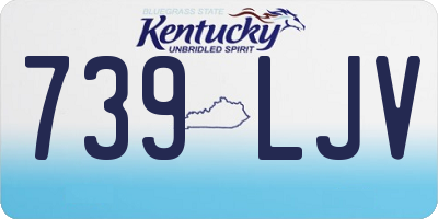 KY license plate 739LJV