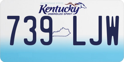 KY license plate 739LJW