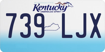 KY license plate 739LJX