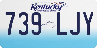 KY license plate 739LJY