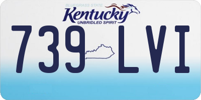 KY license plate 739LVI