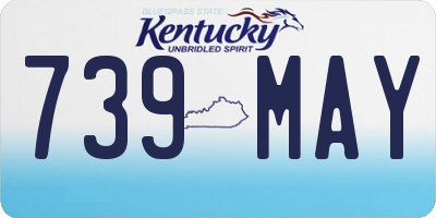 KY license plate 739MAY