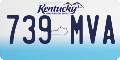 KY license plate 739MVA