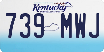 KY license plate 739MWJ