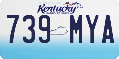 KY license plate 739MYA