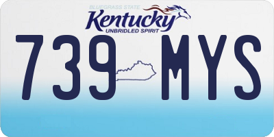 KY license plate 739MYS