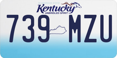 KY license plate 739MZU