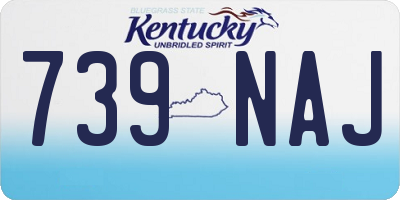 KY license plate 739NAJ