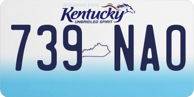 KY license plate 739NAO