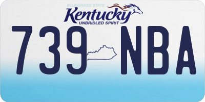 KY license plate 739NBA