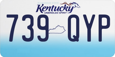 KY license plate 739QYP