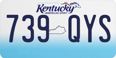 KY license plate 739QYS