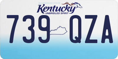 KY license plate 739QZA