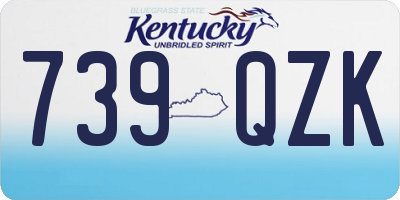 KY license plate 739QZK