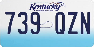 KY license plate 739QZN