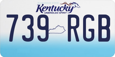 KY license plate 739RGB