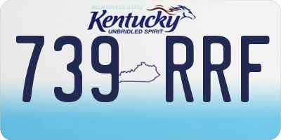 KY license plate 739RRF