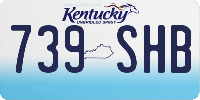 KY license plate 739SHB