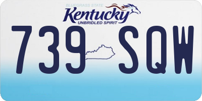 KY license plate 739SQW