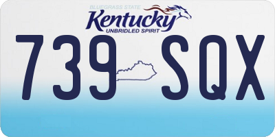 KY license plate 739SQX